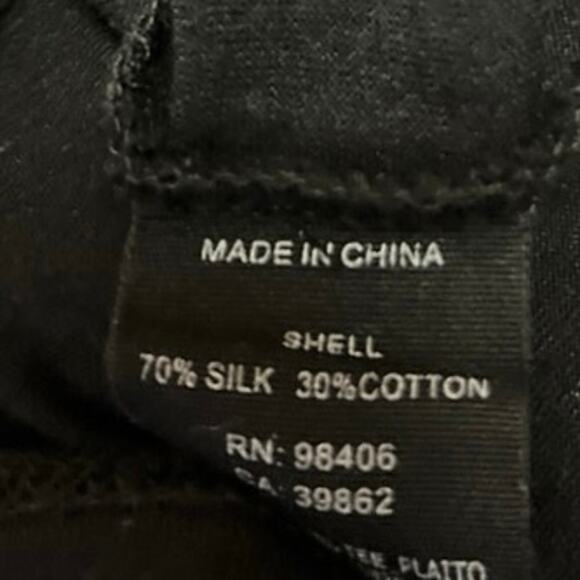 Theory Black Silk Turtleneck Foldover Long Sleeve Pullover Sweater Top Size L - Picture 3 of 4